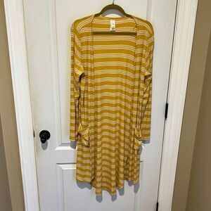 New Lara striped mustard sweater cardigan